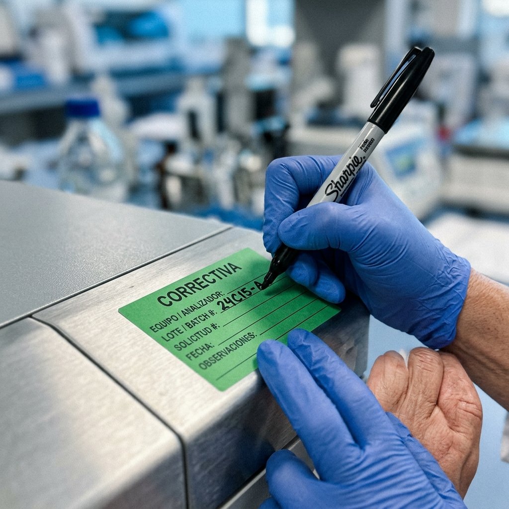 Especialista regulatorio analizando procesos de laboratorio para responder observaciones del ISP en Chile.