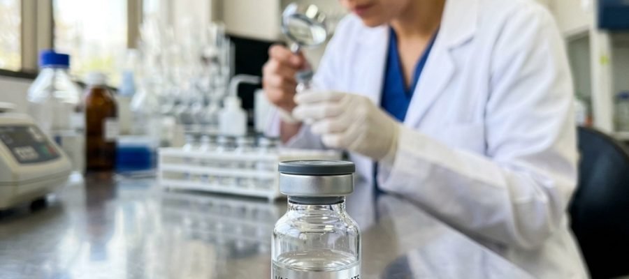 Detalle técnico de inspección de rotulado y cumplimiento normativo de insumos médicos.