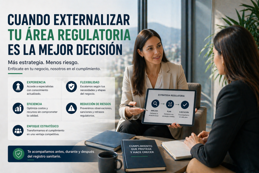 Estrategia de externalización de asuntos regulatorios para optimizar la cadena de suministro sanitaria.